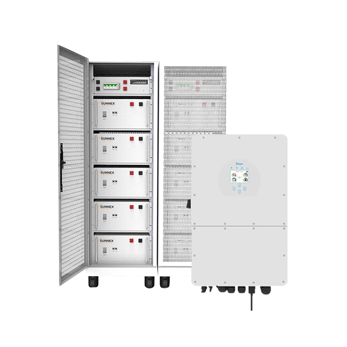 20 kwp deye hybrid inverter + 50 kwh Sunnex Small Commercial Energy Storage Cabinet